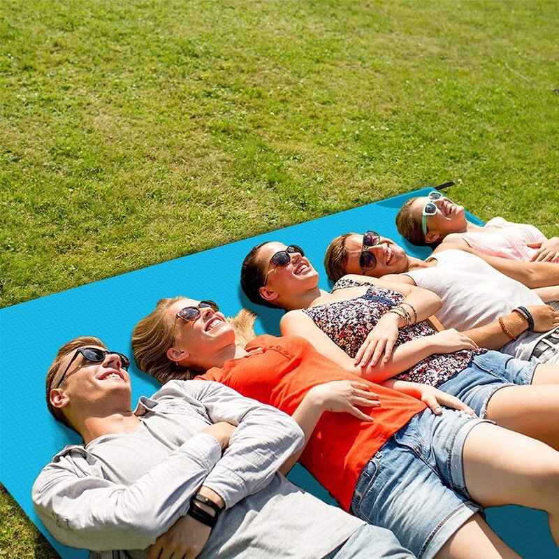(image for) 1.4*2m Picnic Mat Lightweight Waterproof Floor Mat Mini Folding Beach Mat Outdoor Camping Blanket