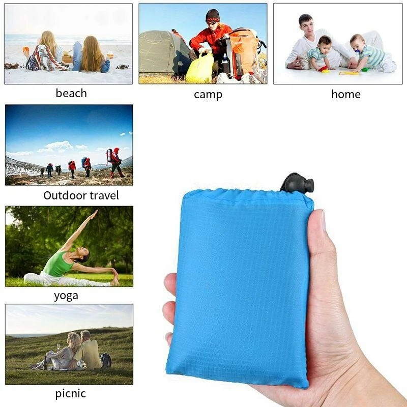 (image for) 1.4*2m Picnic Mat Lightweight Waterproof Floor Mat Mini Folding Beach Mat Outdoor Camping Blanket