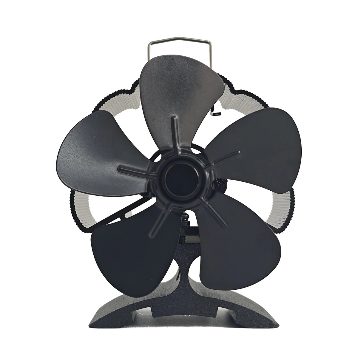 (image for) 5 Blade Heat Powered Wood Stove Fan Fireplace Fan Furnace Air Blower for Wood/Log Burner/Fireplace Eco Friendly Fan-DY385A